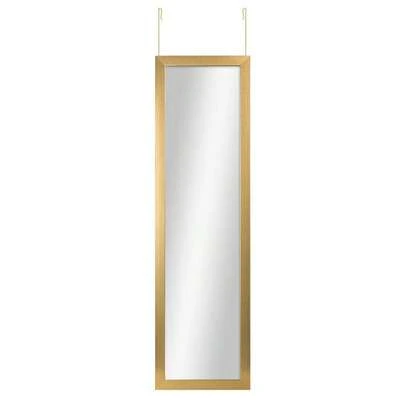 ICUTE- Over-The-Door Rectangular Mirror, Gold, 14" X 50"