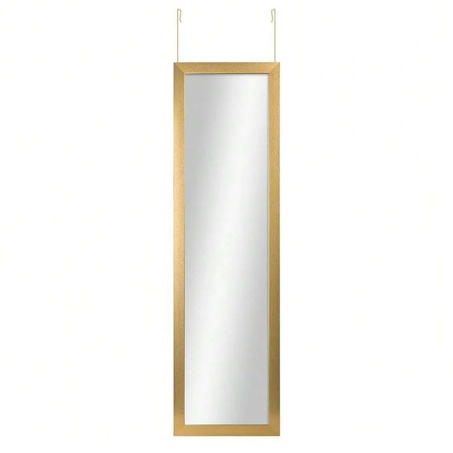 ICUTE- Over-The-Door Rectangular Mirror, Gold, 14" X 50" - 1 - Xem 1