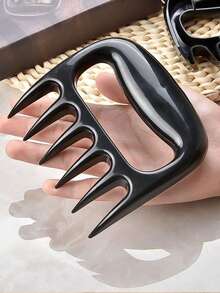 2 piezas Herramienta de procesamiento de carne desgarradora de garra de oso negro para chef de cocina - Negro - Ver 3