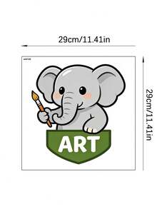 1pc Elephant Toilet Sticker - Cute Elephant Toilet Lid Sticker And Wall Decal, Add Fun And Vitality To Your Bathroom, Bring A Charming Atmosphere! - Fine - View 2