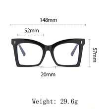 1副男士时尚优雅街头风眼镜 - 黑色 - 查看 4