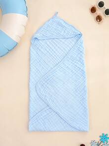 1pc Baby Hooded Bathrobe, Quick Dry Absorbent Bath Towel, Convenient For Diaper Changing, Unisex Cute Floral Pattern, Suitable For Beach, Pool, Vacation And Other Occasions - Multicolor - View 2