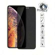 4 Packs Privacy Screen Protector Compatible With Iphone 17/17pro/17 Pro Max/16/16pro/16pro Max/16 Plus/6/7/8/11/12/13/14/15 /Pro Max, XS, XR, Xs Max - Glossy Tempered Glass, Anti-Spy Shatterproof Shield, Enhanced Screen Protection - Black - View 2