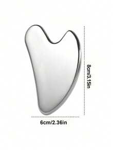 1个不锈钢心形刮痧板，面部及身体按摩刮痧工具，适用于面部按摩，便携式肌肉放松按摩板，也适用于身体、眼部和颈部按摩，美容、SPA、自我护理、护肤、美容师用品、面部按摩工具 - 彩色 - 查看 9