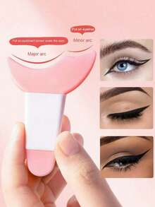 5pcs - New Silicone Eyeliner & Eyebrow Shaping Mold Makeup Tools, Reusable Multi-Function Eye Makeup Set, Suitable For Women Eyeliner, Eyebrow, Lip Liner, Economic Makeup Tools - Multicolor - View 4