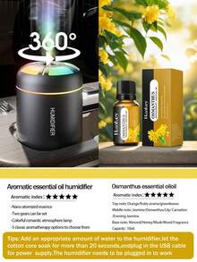 180ml Mini Humidifier & Air Freshener, 2 Modes Super Quiet, Suitable For Car/Home/Office Use, Gift - Cylindrical - View 20