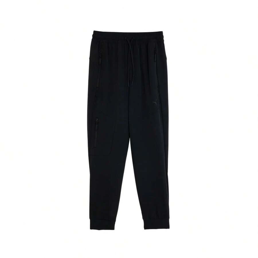 Quần jogger dệt kim nam dành cho chạy bộ, tập thể dục, ống quần bo chun 62617701 - màu đen - Xem 1