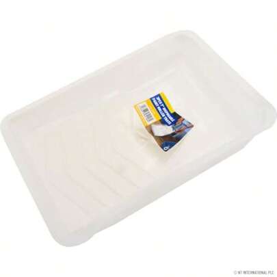 BARGAINS-GALORE Pack Of 6 Disposable Paint Roller Trays - 17.78 Cm Heavy Duty Painting Trays Stackable Easy To Clean Trays Ideal For Builders Painters And DIY Activities