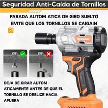 Llave Impacto Inalámbrica  20V 600Nm 2 Baterías 4.0Ah - Naranja - Ver 3
