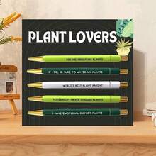 Caneta Esferográfica com Slogan Engraçado, Caneta Neutra, Caneta de Energia Positiva com Botão de Pressão, Tinta Preta, Clipe de Caneta de Fácil Fixação, Corpo de Borracha da Caneta Esferográfica - Formas de Caneta Coloridas e Fofas, Adequadas para Diários, Escrita, Volta às Aulas, Presentes do Dia dos Namorados. - Multicolorido - Visão 2