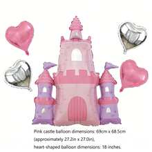 1pc Elegant Princess Style Balloon, Cute Castle, Princess, Fairy, Unicorn Shaped, Birthday Party Princess Theme Decoration - Multicolor - View 26