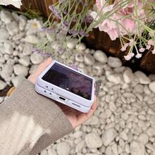 Luxury Purple Smooth Phone Case With Cloud Protable Strap Compatible With Samsung Galaxy ZFlip7 Z Flip6 ZFlip 5 Zflip6 Zflip5 Shockproof Back Cover, Phone Case Compatible With Motorola - Màu tím hoa cà - Xem 10