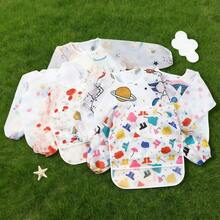 1pc Newborn Reversible Bib, Baby Feeding Smock, Infant Eating Clothes, Unisex - Multicolor - View 3