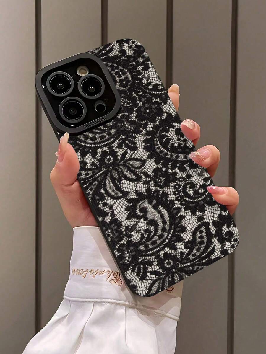 1pc Lace Texture Vertical Striped Ombre Cat Eye Matte Anti-Drop Phone Case Compatible With IPhone 17pro/17Air /17/17promax16/11/16pro/16plus/16promax/16e/15Promax/13/14/12/XS/XR/7G/8P, Galaxy S25/S25PLUS/S25 Ultra/A16/A36/A26/A56/A50/A12/A32, 11/12Pro/12/12X/13Pro/14Pro/15Pro/, Redmi 10/9/Note9/12c/Note11pro/Note8Pro - Multicolor - View 1