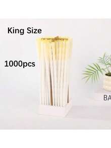 MINAMIZU 1000/200/100/50/30/10pcs Natural Pre-Rolled Cones Rolling Papers - King Size Ultra Thin & Slow Burning Smoking Cones With Tips/Tubes - Trumpet ,Tube Rolling Paper For Accessories,Vape,Holiday/Valentine's Gifts & Smoking Accessories,Father's Day Gift