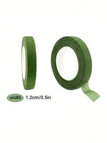 1-6卷深绿色花艺胶带，DIY绿色植物手工花卉包装装饰胶带，适用于花束茎部包裹和花艺工艺婚礼花束，花艺绿色胶带，高粘度花束包装材料，园艺绿色布胶带，DIY花茎配件 - 彩色 - 查看 11
