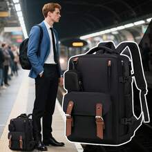 Carry On Backpack,Lightweight Travel Backpack | Computer Bookbag For School Work Women Men Girls Boys College Airplane - Black Brown - View 3