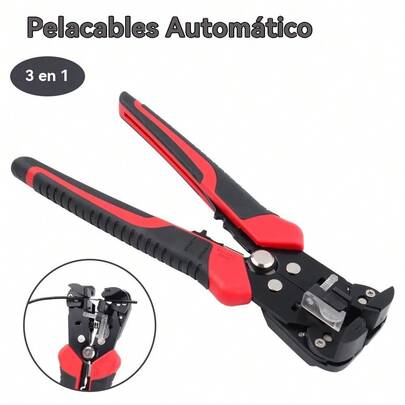 Pelacables Automático 3 En 1, Cortador De Cables Eléctricos De Alta Resistencia, Herramienta Pelacables Autoajustable, Engarzadora De Electricista, Alicate Pelacables, Herramienta Portátil Para Cortar Cables Manuales