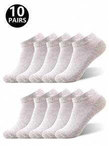 5/10 Pairs Minimalist Casual Boat Socks For Everyday Wear - Multicolor - View 24
