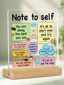 Vật trang trí bàn làm việc truyền cảm hứng về sức khỏe tinh thần, khích lệ bản thân và khẳng định tích cực, phù hợp cho văn phòng và trường học, là món quà hoàn hảo để cha mẹ dành tặng con cái và đồng nghiệp. - Nhiều màu - Xem 3