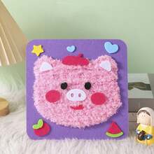 DIY Sewing Kit, Cartoon Animal Line Sewing Patterns, Simple DIY Project, Animals, Fruits, Learn To Sew Toys, Birthday Gift, Suitable For Boys And Girls - Cartoon Animal Yarn Drawing - View 5