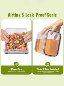 12/24/30/48pcskitchen Gadgets ,Non-Airtight Food Storage Containers With Labels And Markings - Pasta, Flour, Sugar And Grains Stay Fresh Longer,Storage,Gifts For Women,Christmas Stuff ,Local Warehouse - 黑與白 - 查看 7