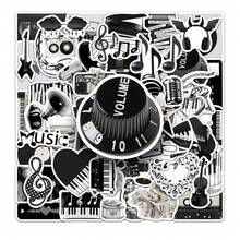 50张黑白美学贴纸，水彩贴纸，日记贴纸，可爱时尚音乐贴纸，Y2K风格贴纸，防水贴纸，适用于水瓶、电脑、笔记本电脑、手机、行李箱、笔记本、冰箱等。 - 4 - 查看 3