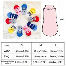 4pcs/Set Anti-Slip Warm Dog Socks, Soft & Breathable, Suitable For Small & Medium Dogs, Teddy Dogs - Multicolor - View 3