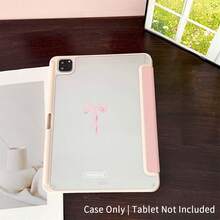 一款粉彩蝴蝶结爱心图案的平板电脑保护套 - 简约风格爱好者和追求优雅设计人士的理想之选，带笔槽，兼容 iPad 10.9/10.2/Air 第五代/Pro 11/第十代/9.7/Air 2/iPad（第七代）/iPad（第八代）/iPad Air 4/5/iPad Pro 11/iPad 第十代 10.9 英寸（2022 款）智能保护套 - 彩色 - 查看 4