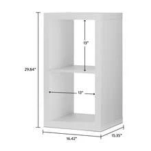 White Texture 2 Cube Storage Organizer, Storage Cabinet Mueble De Sala Cabinets For Home Organization - Màu trắng có vân - Xem 4