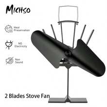 MICHSO Heat Powered Stove Fan, Silent Dual Blade Wood Stove Fan, Suitable For Fireplace, Home Heating Air Circulation In Winter - Multicolor - View 5