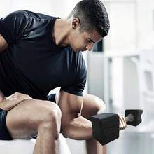 Einstellbares Kurzhantel-Set mit rutschfestem Griff, 4-in-1 verstellbare Gewichte, verwendbar als Langhantel, Kettlebells, Liegestützständer, Fitnessübungen für Frauen und Männer, Heimtraining 20 kg - Schwarz - Übersicht 8