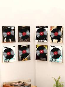 8-Pack Clear Acrylic Vinyl Record Holder Shelves, Kids Room Wall Bookshelf, Kids Baby Floating Bookshelf, Display Rack, Magazine Rack, Wall Shelf - Multicolor - View 5