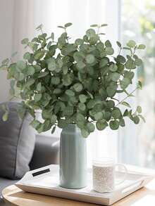 10pcs 23-Inch Artificial Green Eucalyptus Branches, Lifelike Fake Plant Leaves, Suitable For Wedding Bouquets, Vase Arrangements, Home/Office Greenery Decor, Valentine's Day, Mother's Day, Spring Decoration, Easter And More - Multicolor - View 2