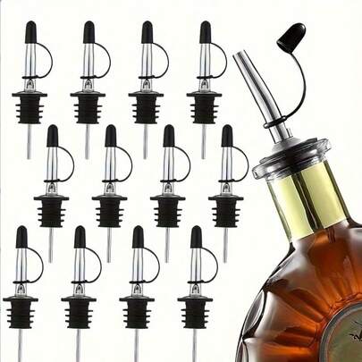 Stainless Steel Wine Spout, Wine Bottle Pourer And Vinegar Bottle Pourer, Conical Spout With Rubber Dust Cap, Bar Accessories