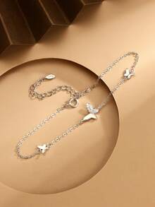 1 件 S925 纯银蝴蝶锆石手链，优雅的女士珠宝配饰，春夏季，送给母亲/女友的礼物 - 銀色 - 查看 4