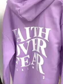 Mens Graphic Hoodies Y2k Cute Pullover Oversized Fashion Streetwear Casual Hooded Sweatshirt Unisex Tops - Màu Lilac Tím - Xem 3