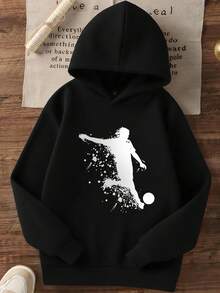 Bộ 3 áo nỉ có mũ in họa tiết dành cho bé trai tuổi teen, áo dài tay dày dặn giữ nhiệt, thích hợp cho học sinh, mùa thu/đông. - Nhiều màu - Xem 4