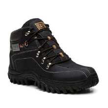 Men's Premium Adventure Boot With Strong Non-Slip Sole, Includes Wallet, Smart Bracelet, Belt, And Carnival Keychain - 黑色 - 查看 3