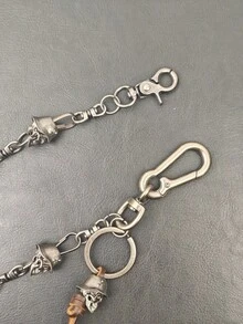 2026 New Model DIY Original Skeleton Pants Chain Fashionable Men And Women Retro Accessories Y2K Light Luxury Goods Anti Theft Wallet Chain Punk Hip Hop Jewelry Festival Gift - Grey - View 8