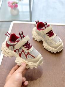 Kids' Mesh Casual Sneakers, Spring New Breathable Soft Sole Non-Slip Running Shoes For Boys And Girls - Red - View 5