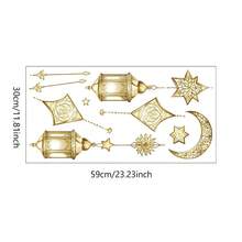 New Vintage Star & Moon Wall Decor Stickers, Middle East Style Self-Adhesive PVC Wall & Window Stickers - Multicolor - View 15