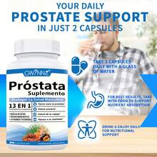 Gwynne Nutricional Prostate Health 2000mg Para Mejorar El Rendimiento Masculino 90 Cápsula + Supplements Nitric Oxide Booster,creatina Supplements Con L-arginine 90 Cápsulas - Combinación - Ver 5