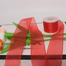 10 Yards/Roll Autumn Color Series Thick Edge Tulle Ribbon, Floral Bouquet, Gift Wrapping, Cake Packaging, Holiday Party Decoration - Coffee Brown - View 10