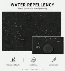 12 Pack Bib Apron, Unisex Aprons Adjustable Waterdrop Resistant With 2 Pockets Cooking Kitchen Apron For Chef, BBQ Drawing Apron Bulk, Black - màu đen - Xem 3