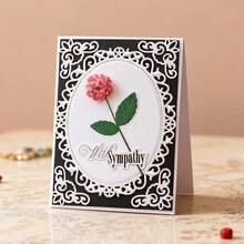 创意花朵切割模具，DIY剪贴簿相册和压花模板，贺卡制作工具，卡片纸切割工艺品，礼品卡制作模板模切。 - 銀色 - 查看 1