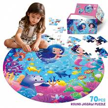 70PCS Mermaid Unicorn Double-Sided Floor Puzzle - Multicolor - View 2