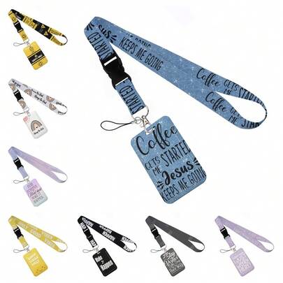 Cute Cat Cartoon Card Holder, ID Card Lanyard, Phone Strap, Key Chain, Neck Strap, Keychain, Bag Charm, Gift For Friends, Sisters, Teachers