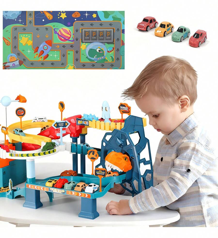 TendenciaPista De Carros De Espacio Juguetes Para NiñosCalidad premium - Multicolor - Ver 1