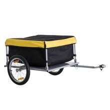 Outdoor Storage Trailer Bicycle Cargo Trailer Two-Wheel Bike Luggage Wagon Trailer With Removable Cover - Multi1 - View 5